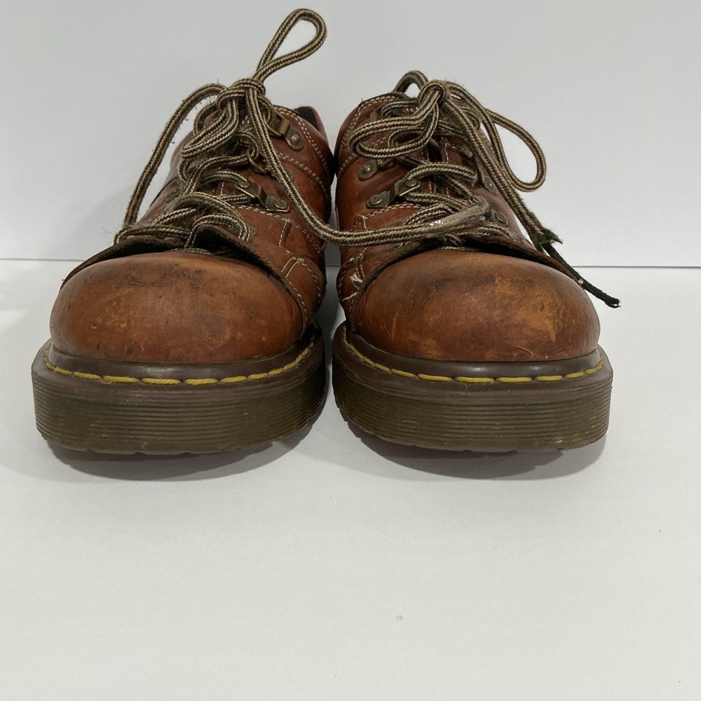 Vintage Y2K Chunky Distressed Brown Leather Dr. Martens Oxford Boots Sz 12, 8b68 - Picture 11 of 11